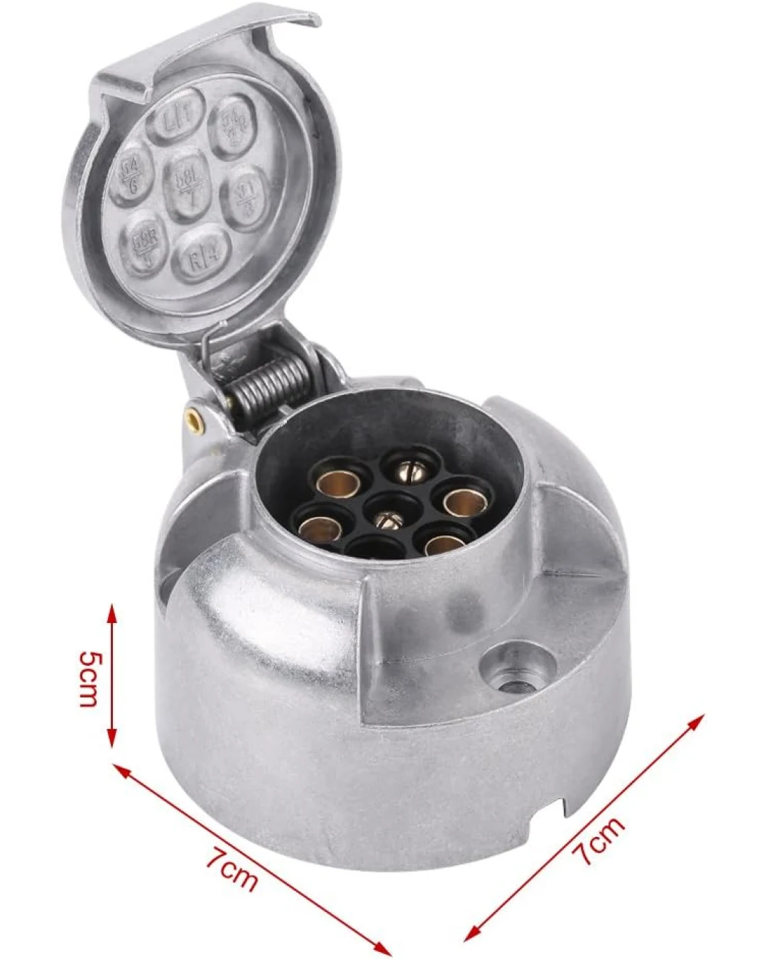 Букса за ремарке метална 7 пина 12V женска