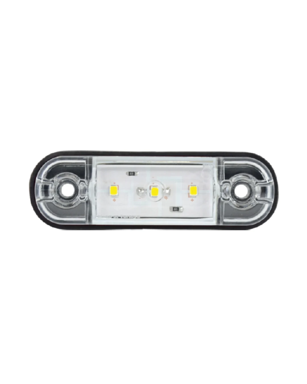 Бяла LED Габаритна светлина / Маркер - 3 диода 12V-24V