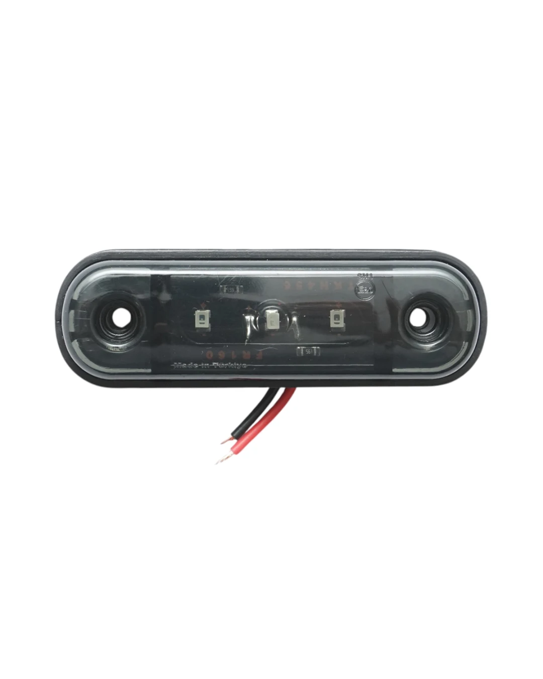 Бяла LED Габаритна светлина / Маркер - Опушен 3 диода 12V-24V