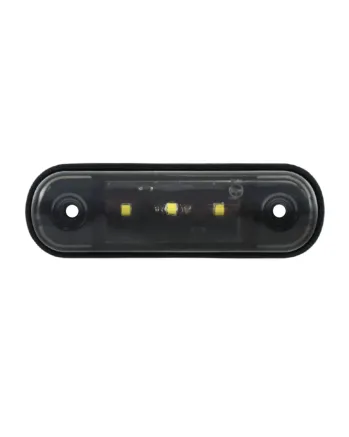 Бяла LED Габаритна светлина / Маркер - Опушен 3 диода 12V-24V