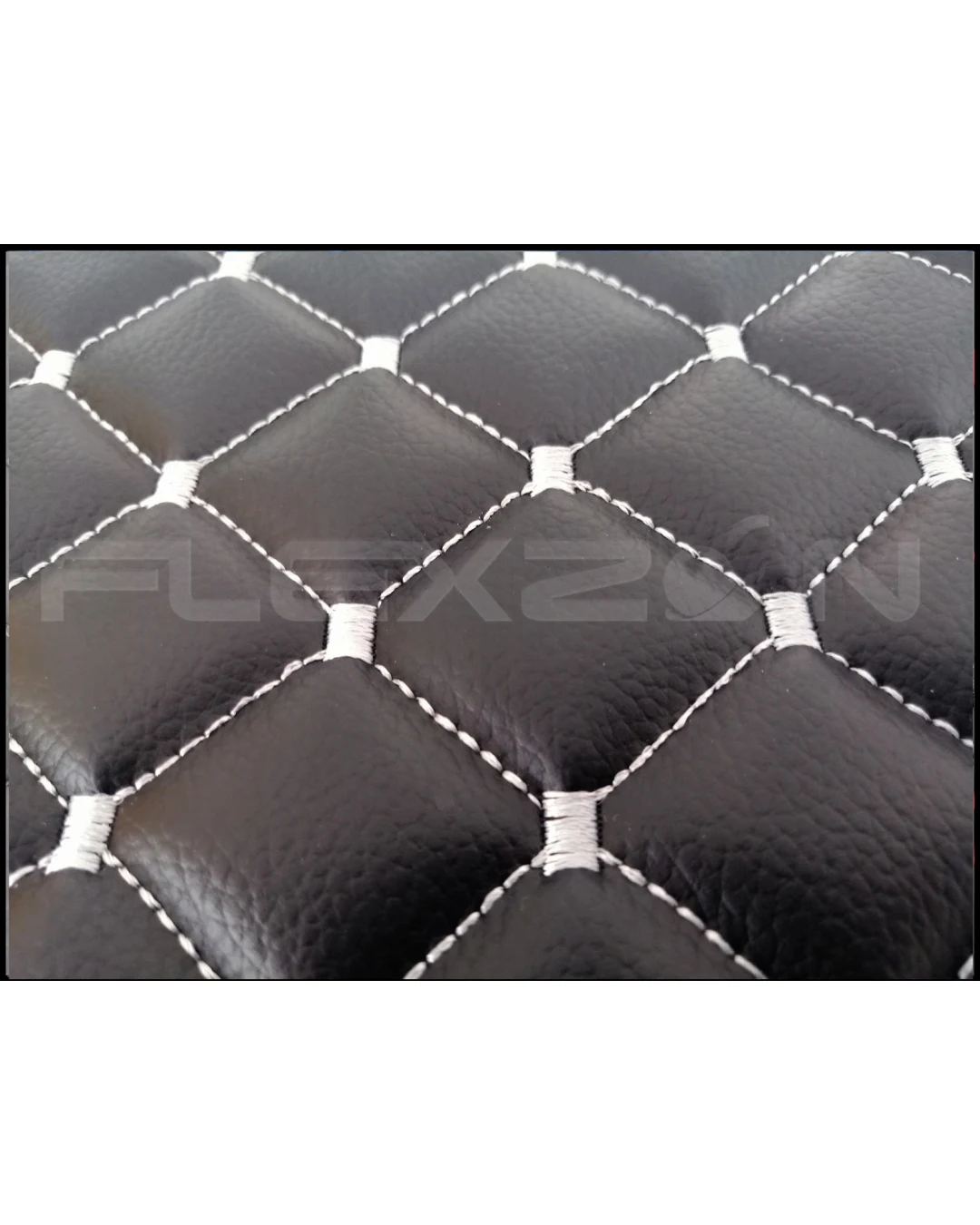 Черни с Бял Шев Кожени Стелки За Рено Т Renault T , Автоматик, Под на Две Нива, Еко Кожа, Лукс Качество