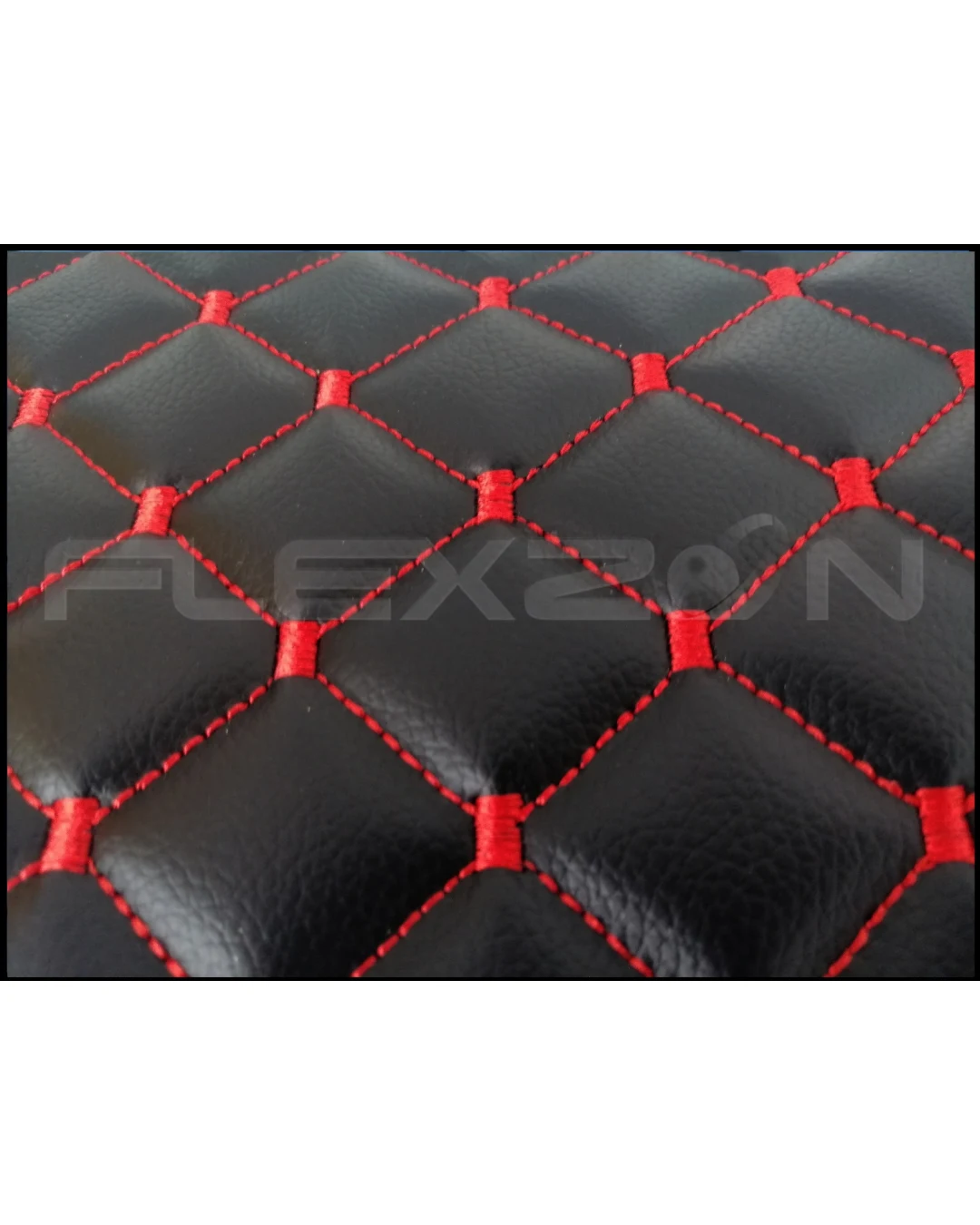 Черни с Червен Шев Кожени Стелки За Мерцедес Актрос МП3 Mercedes Actros MP3 , Автоматик, Еко Кожа, Капитонирани, Лукс Качество