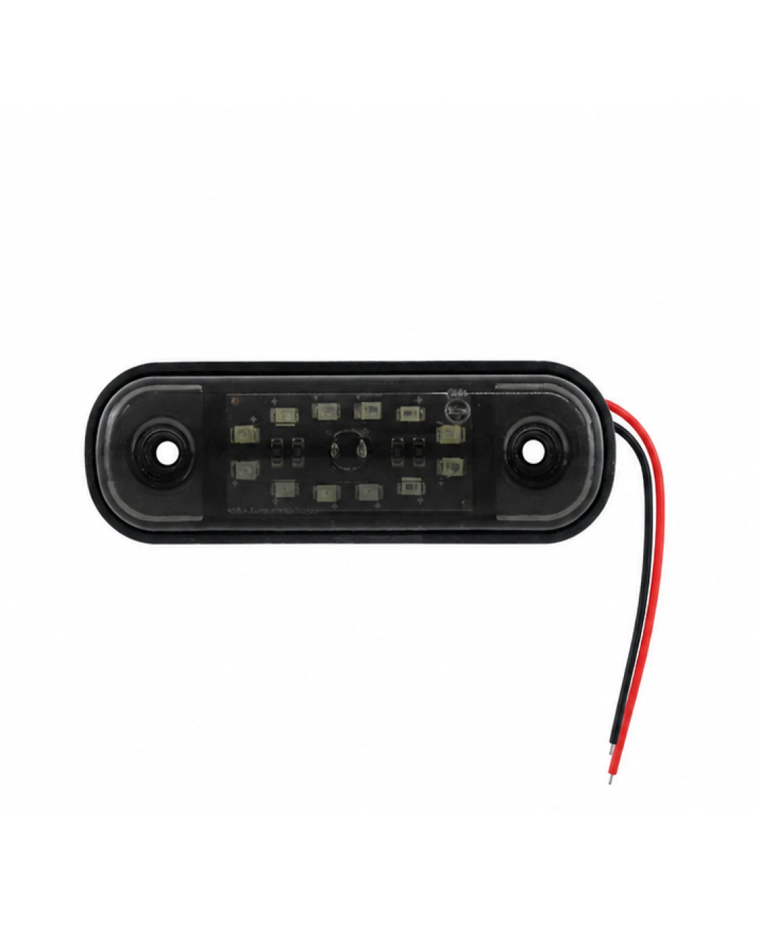 Червена LED Габаритна светлина / маркер - Опушен 12 диода 12V-24V