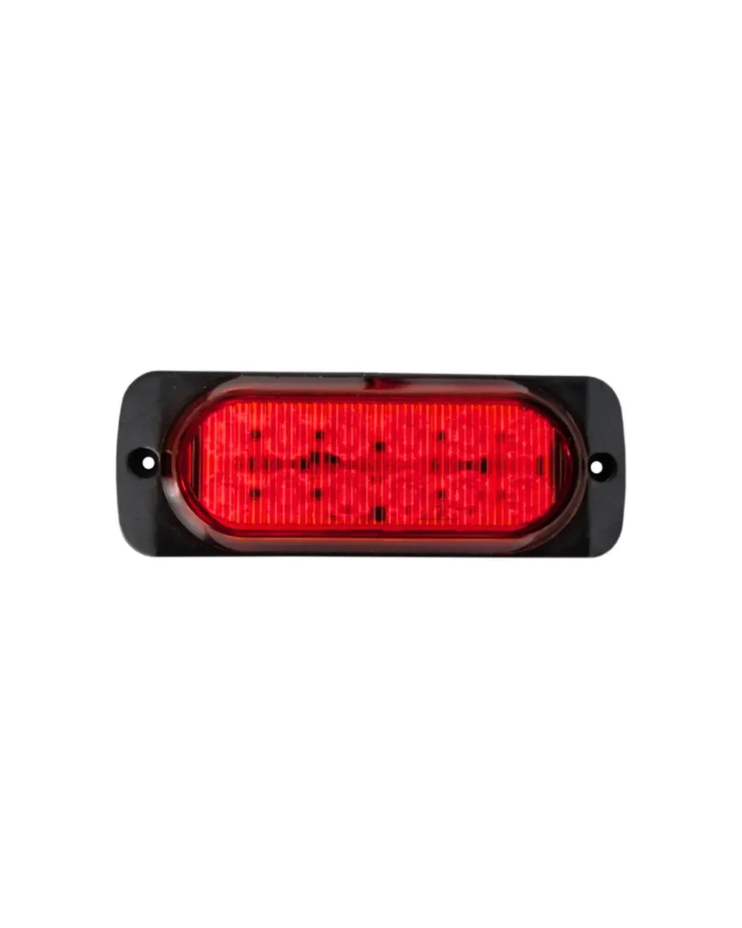 Червена LED Сигнална / Аварийна Блиц светлина - 12 диода 12V-24V