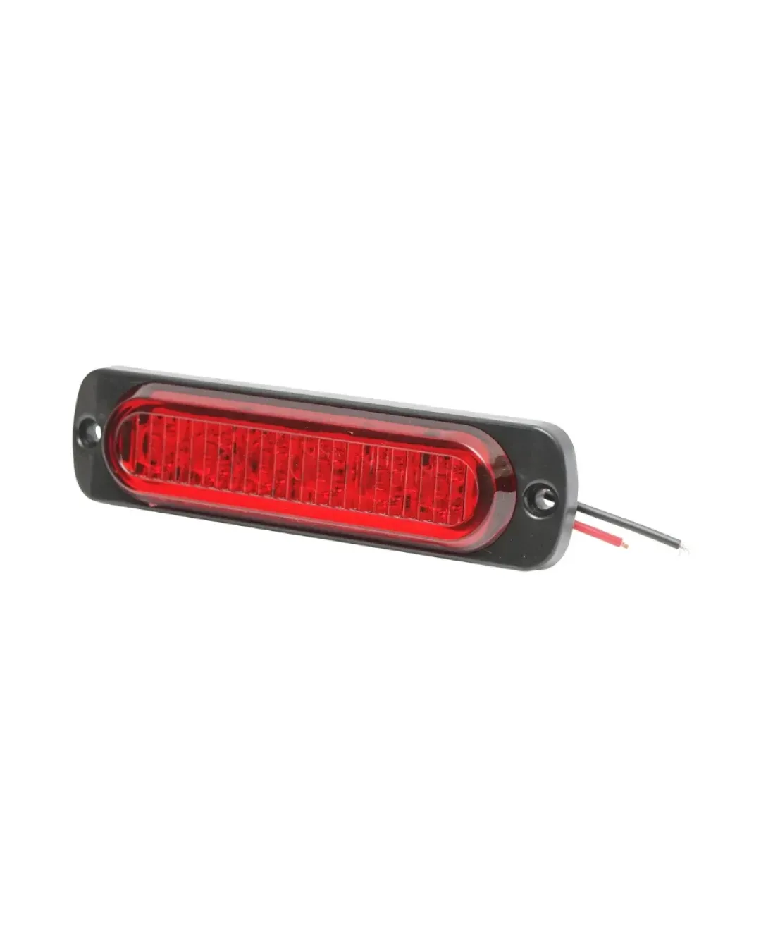 Червена LED Сигнална / Аварийна Блиц светлина - 6 диода 12V-24V