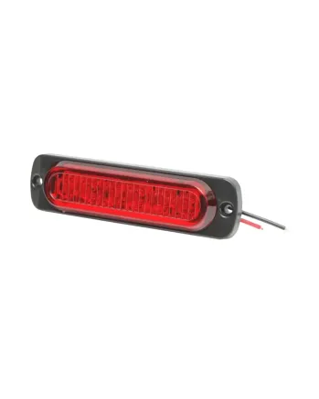 Червена LED Сигнална / Аварийна Блиц светлина - 6 диода 12V-24V