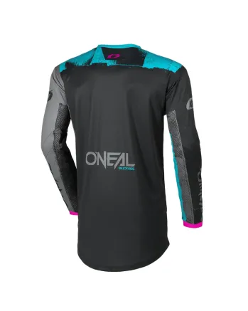 Дамска мотокрос блуза O`NEAL ELEMENT ROLLER BLACK/CYAN V.26
