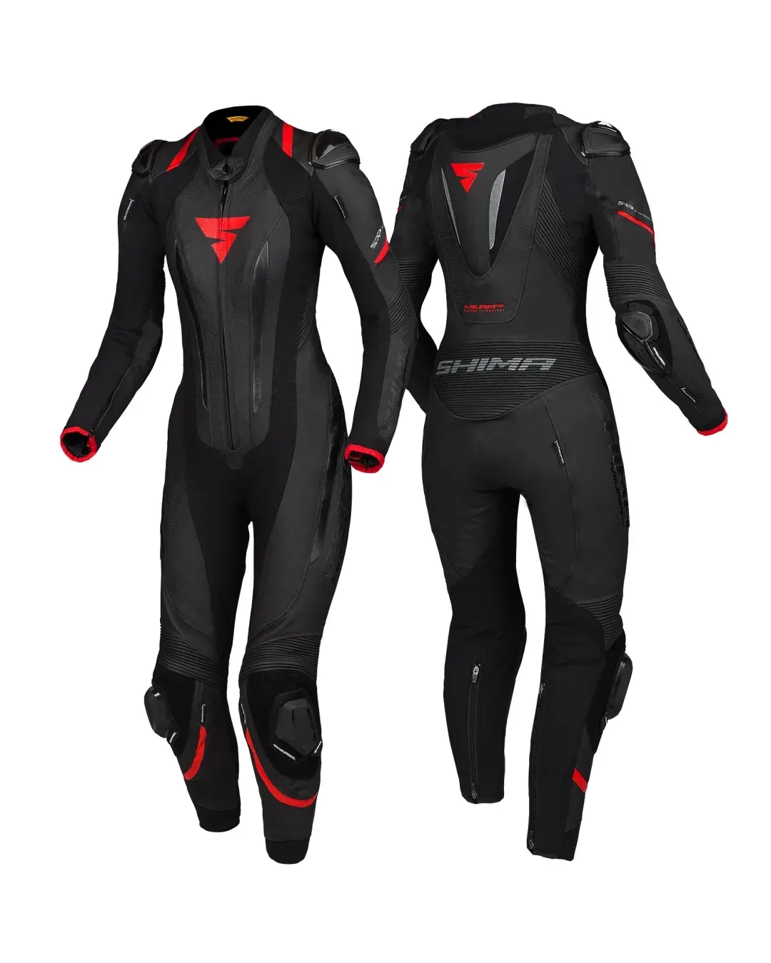Дамски кожен екип SHIMA MIURA RS BLACK/RED