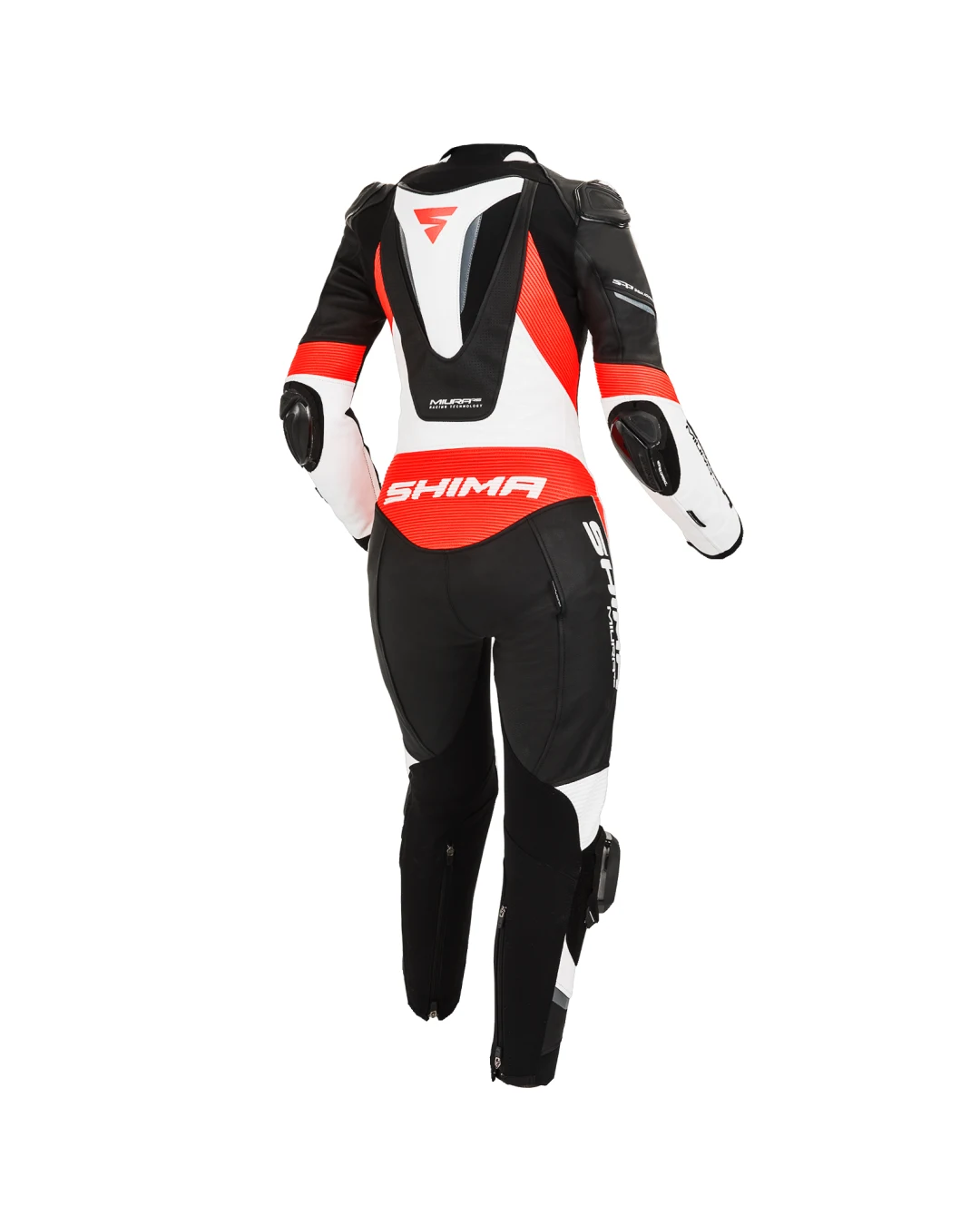 Дамски кожен екип SHIMA MIURA RS WHITE/FLUO