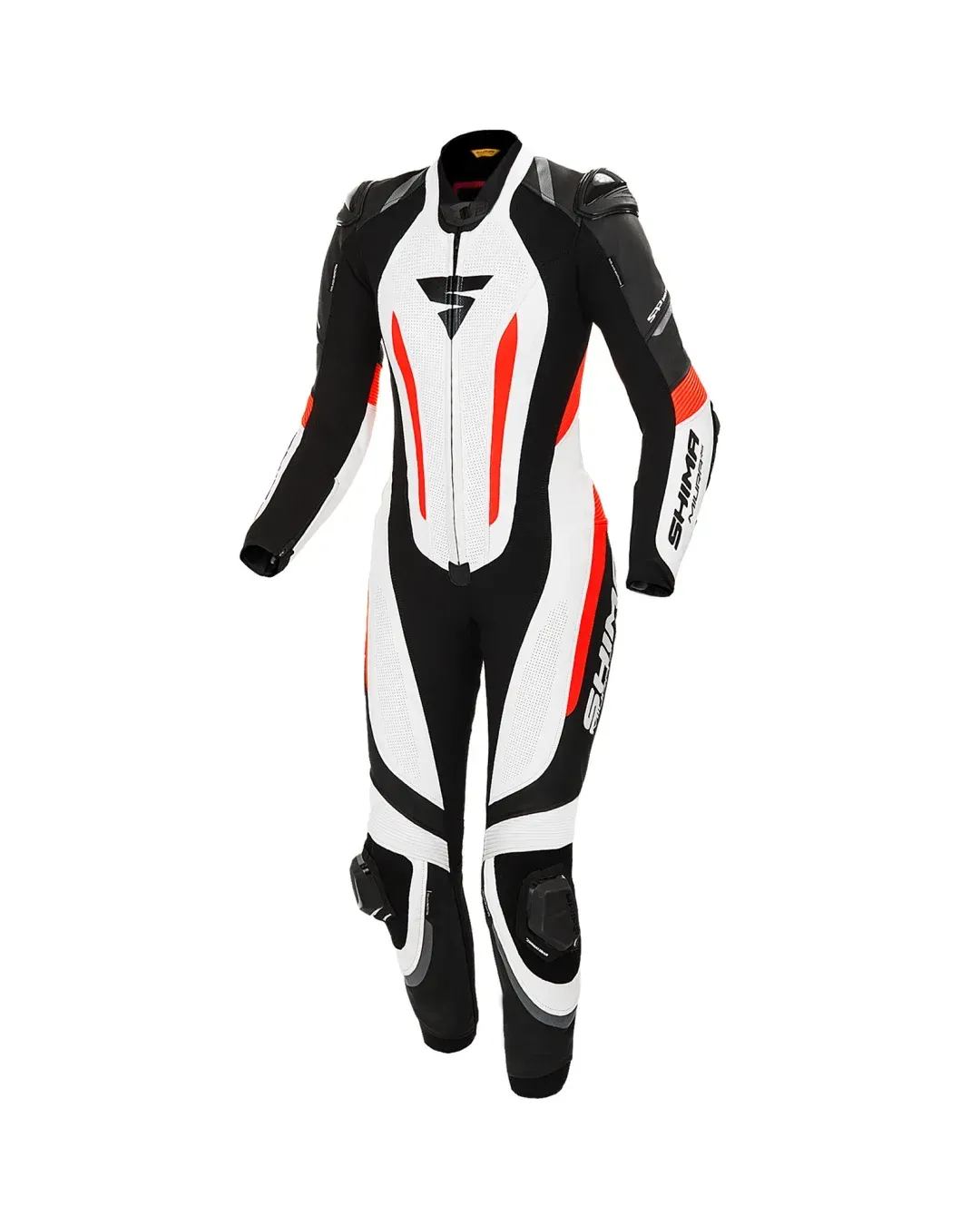 Дамски кожен екип SHIMA MIURA RS WHITE/FLUO
