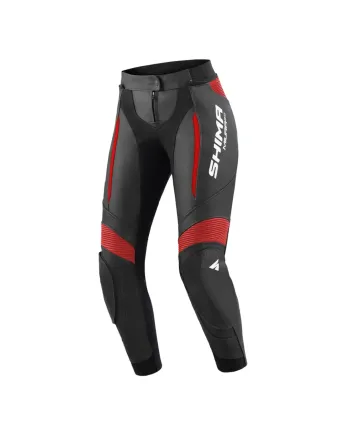 Дамски кожен панталон SHIMA MIURA 2.0 BLACK/RED