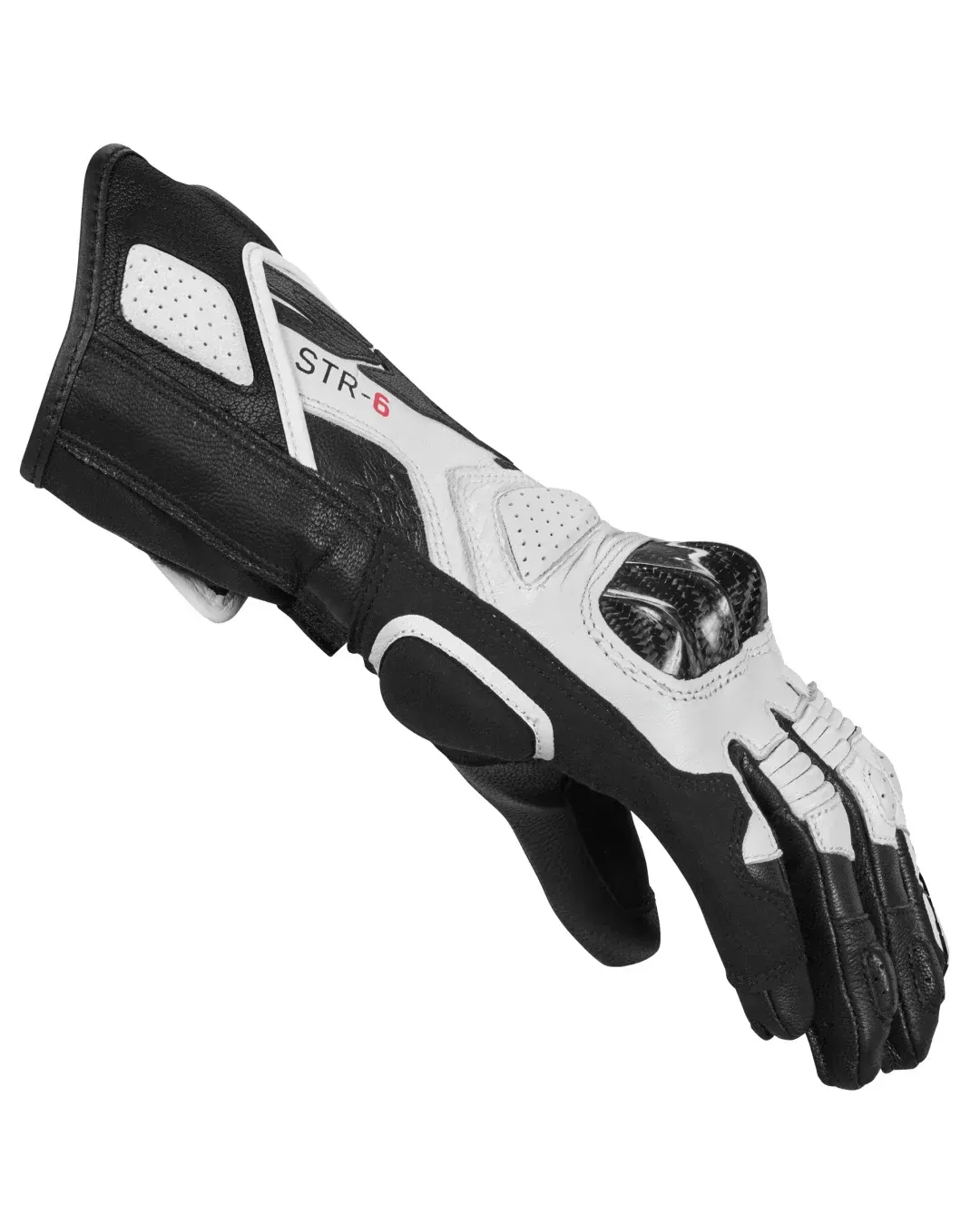 Дамски кожени мото ръкавици SPIDI STR-6 Black/White
