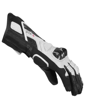 Дамски кожени мото ръкавици SPIDI STR-6 Black/White