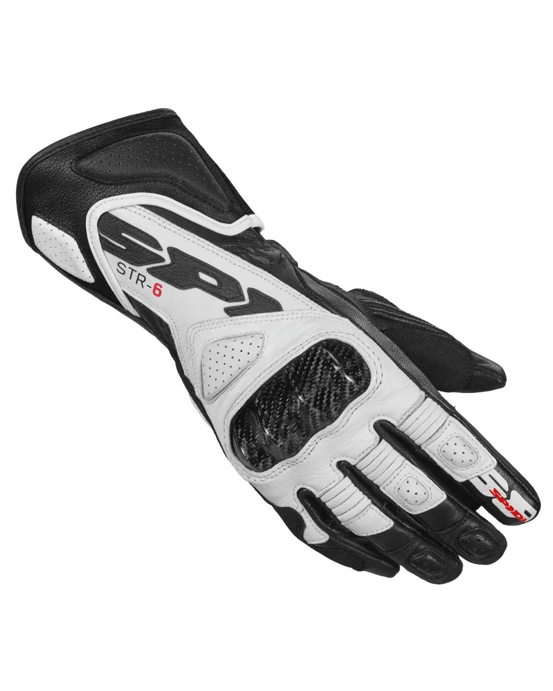 Дамски кожени мото ръкавици SPIDI STR-6 Black/White