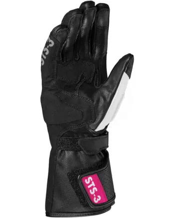 Дамски кожени мото ръкавици SPIDI STS-3 BLACK/FUCHSIA