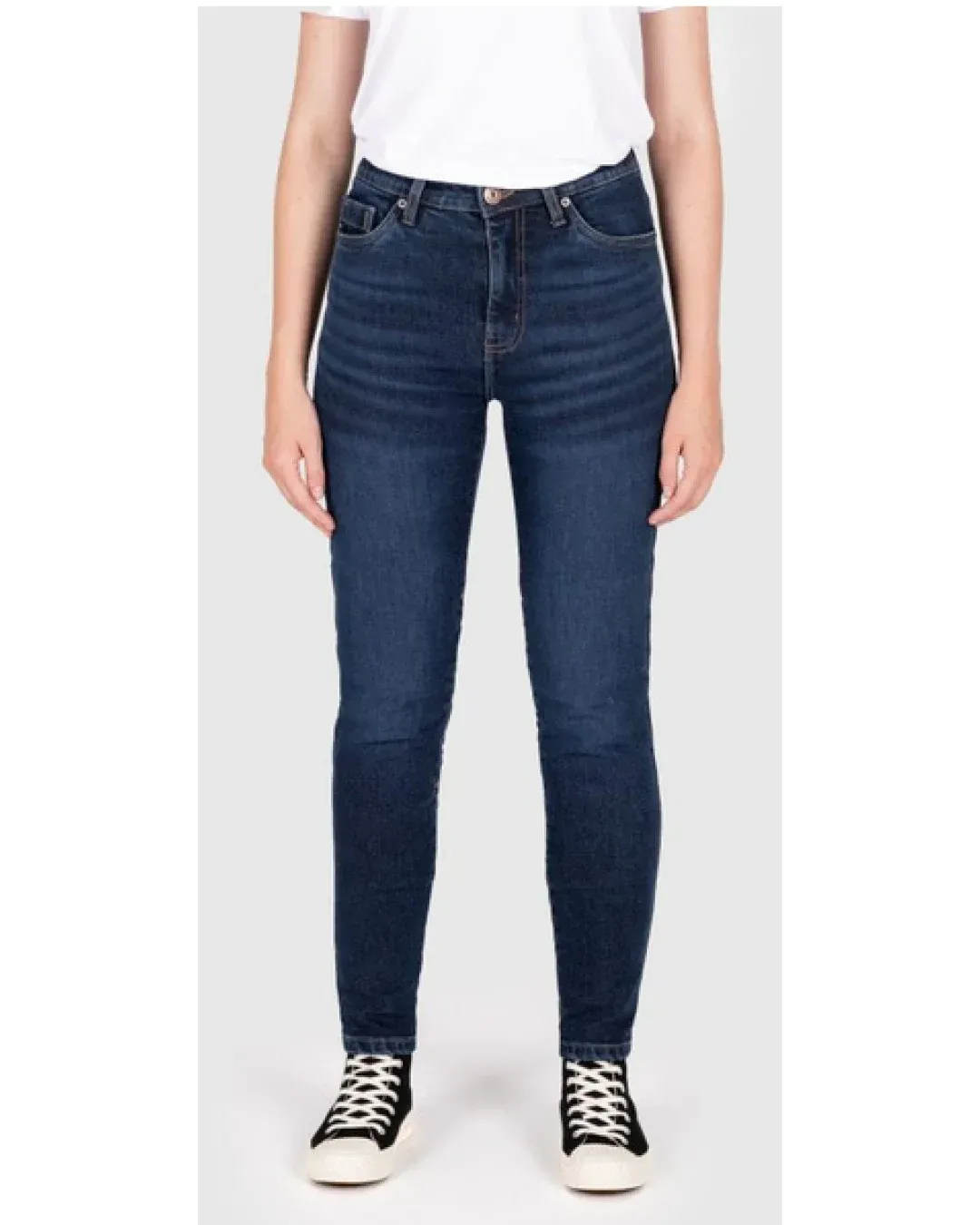 Дамски мото дънки Colton Skinny Stone Wash Indigo - short
