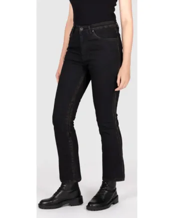 Дамски мото дънки Knox Cartmel Kick Flare Aged Black Rust - regular