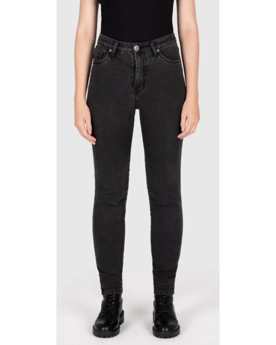 Дамски мото дънки Knox jeans Colton BLACK - regular