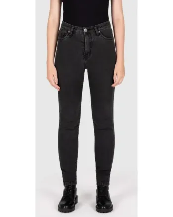 Дамски мото дънки Knox jeans Colton BLACK - short