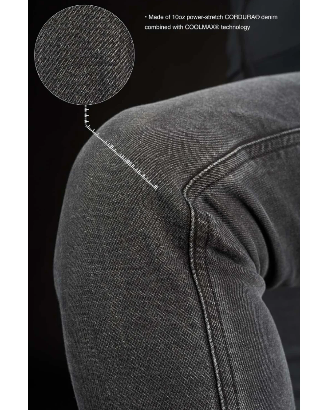 Дамски мото дънки PANDO MOTO Kaya Slim Grey - Slim-Fit Armalith®