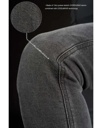 Дамски мото дънки PANDO MOTO Kaya Slim Grey - Slim-Fit Armalith®