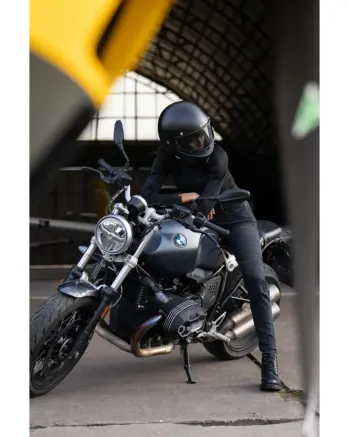 Дамски мото дънки PANDO MOTO Kaya Slim Grey - Slim-Fit Armalith® - LONG