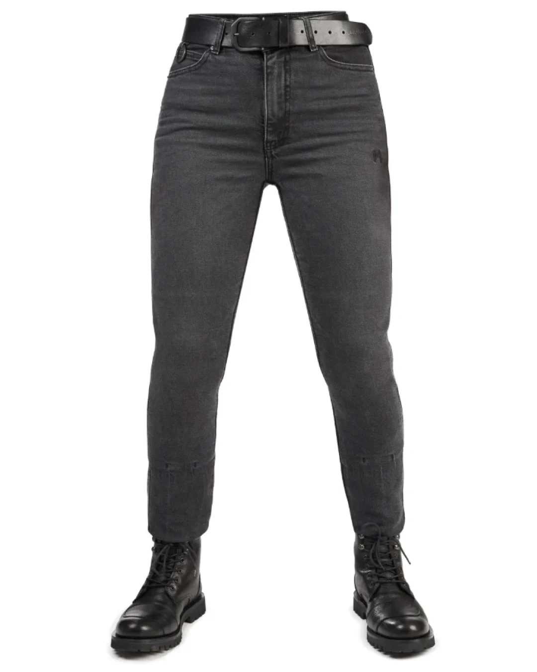 Дамски мото дънки PANDO MOTO Kaya Slim Grey - Slim-Fit Armalith® - SHORT