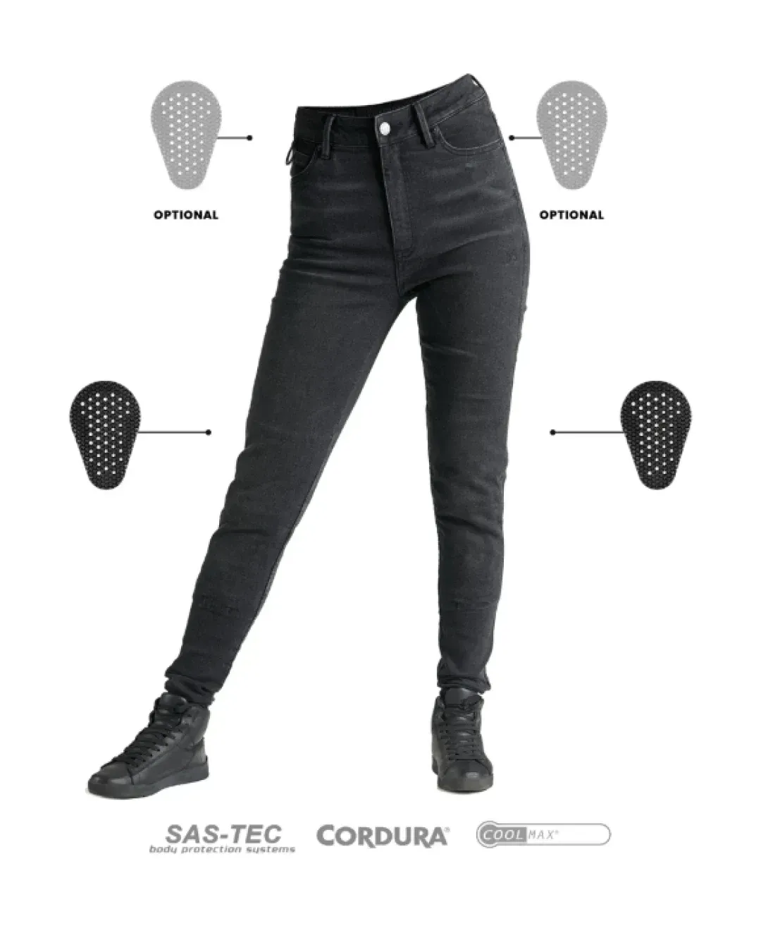 Дамски мото дънки PANDO MOTO KUSARI COR 01 - Skinny-Fit Cordura®