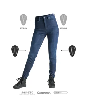 Дамски мото дънки PANDO MOTO KUSARI COR 03 - Skinny-Fit Cordura® - LONG