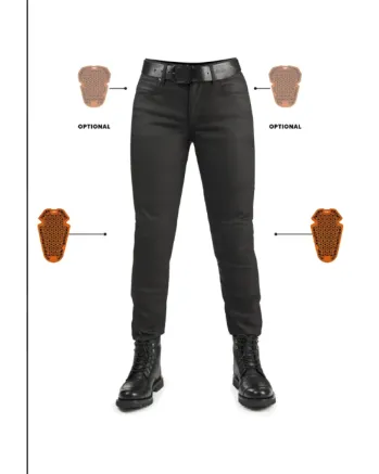 Дамски мото дънки PANDO MOTO LORICA BLACK A - Slim Fit Cordura®