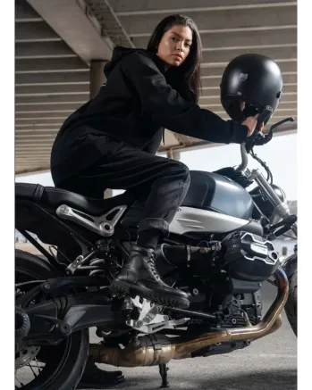 Дамски мото дънки PANDO MOTO MILA CARGO BLACK Chino Style Cordura® - LONG