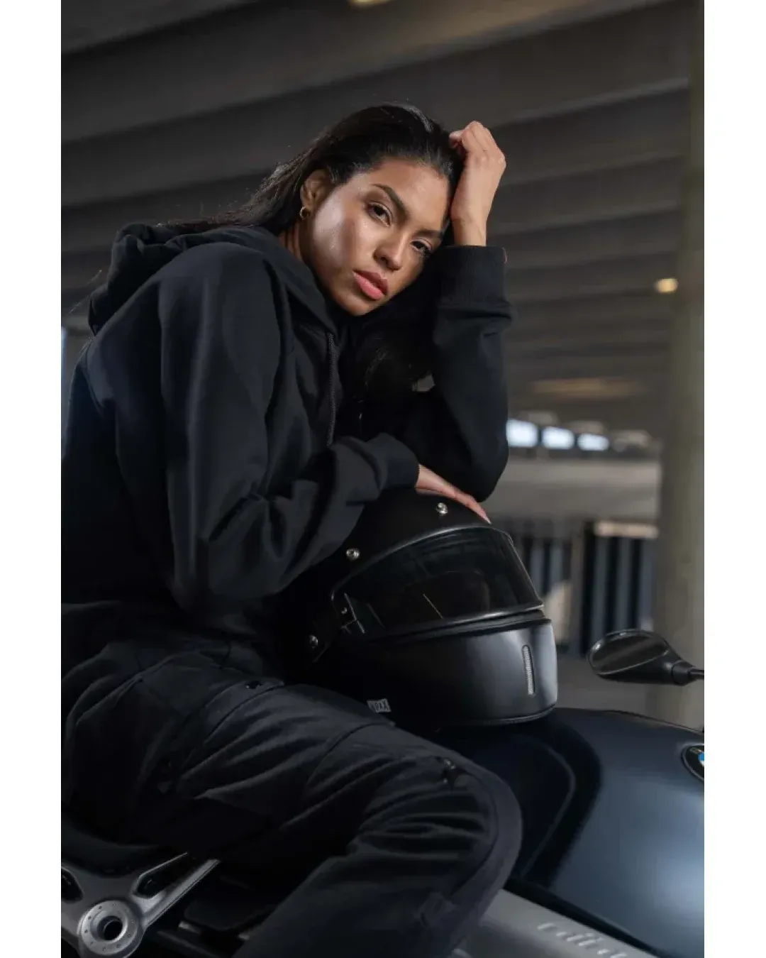 Дамски мото дънки PANDO MOTO MILA CARGO BLACK Chino Style Cordura® - LONG