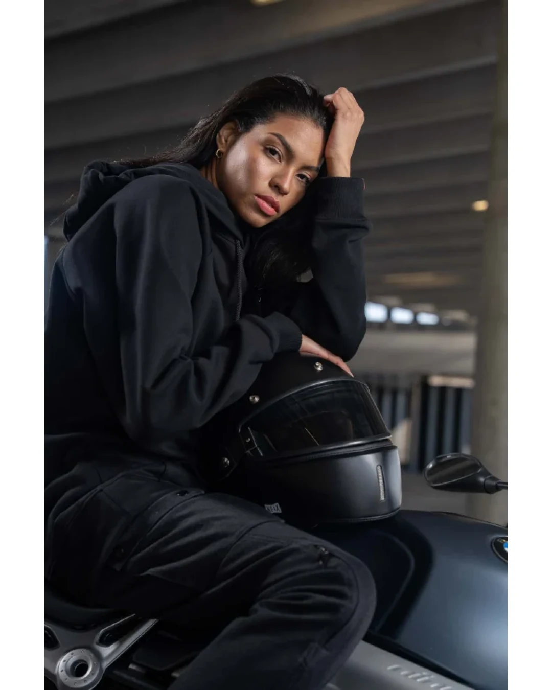 Дамски мото дънки PANDO MOTO MILA CARGO BLACK Chino Style Cordura® - SHORT