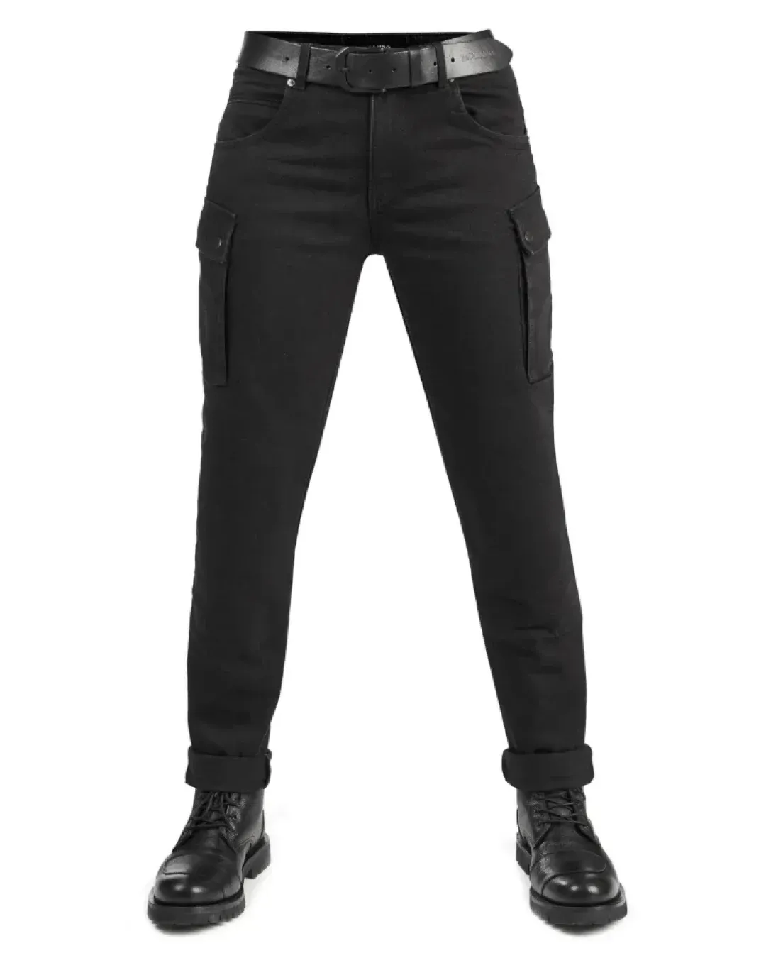 Дамски мото дънки PANDO MOTO MILA CARGO BLACK Chino Style Cordura®