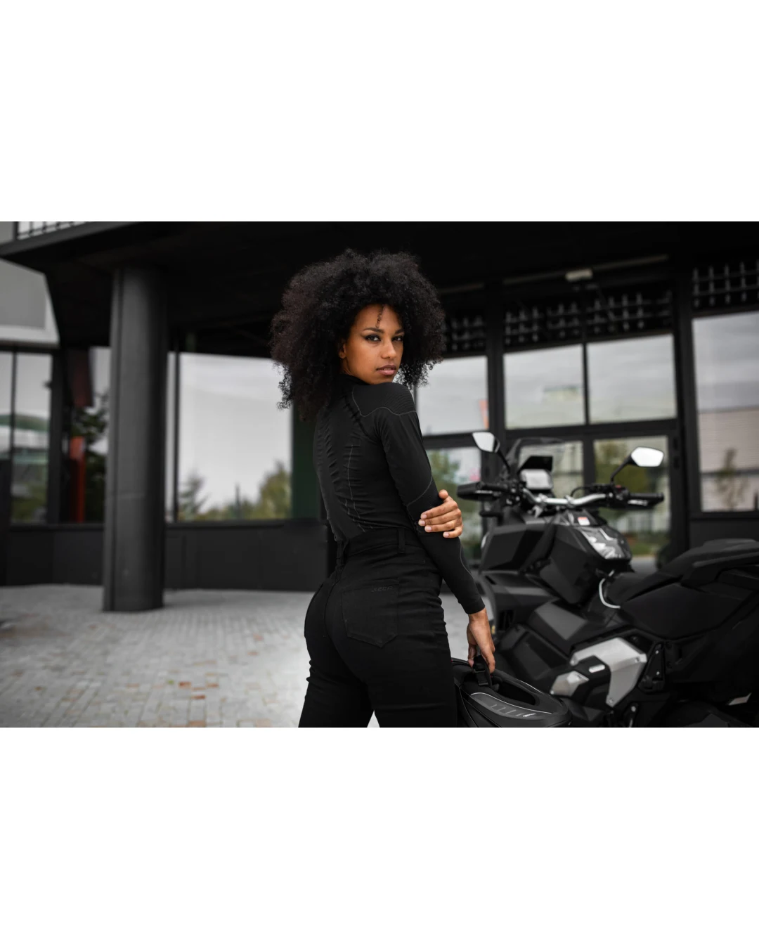 Дамски мото дънки SECA ANGEL BLACK