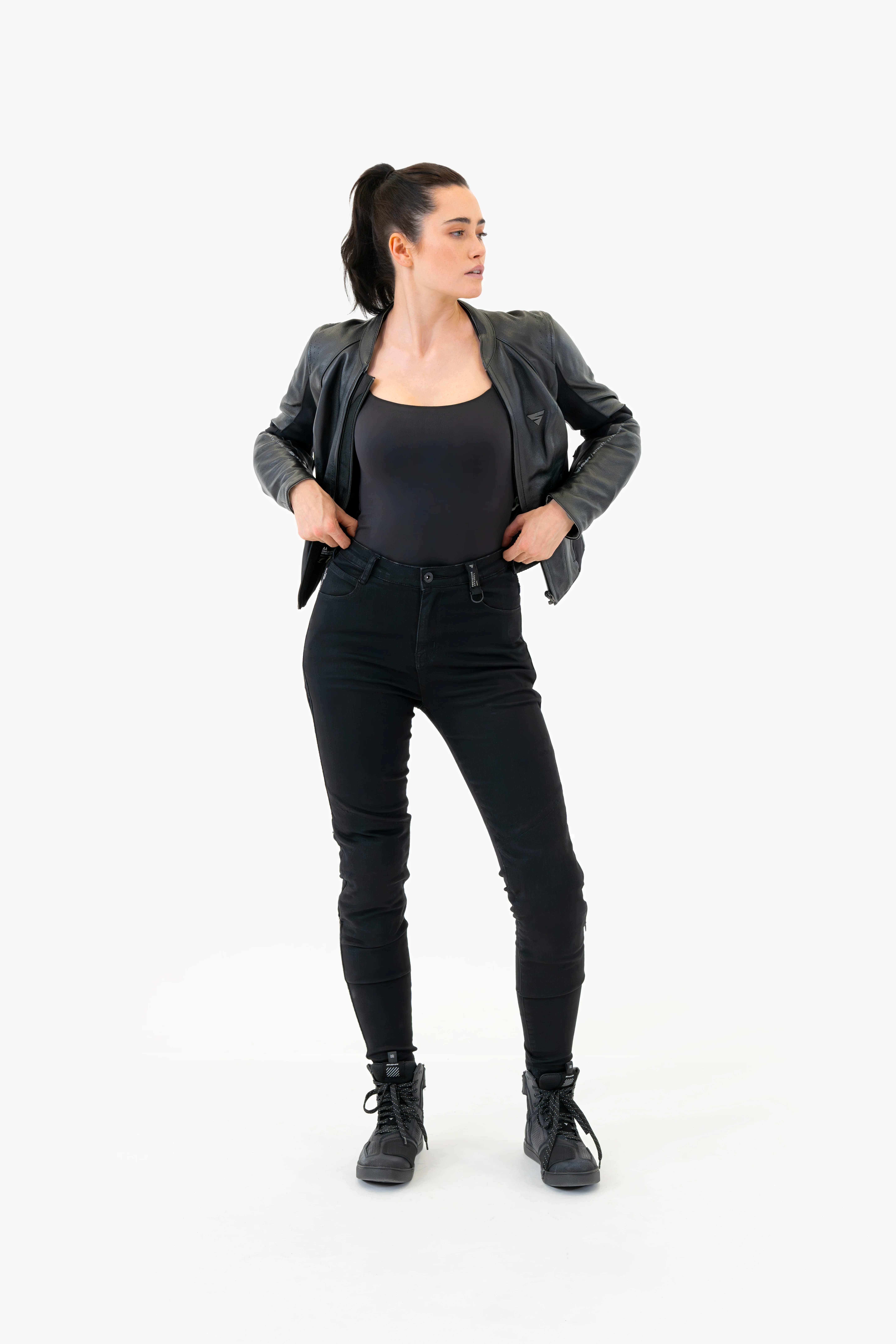 Дамски мото дънки SHIMA FLEXX BLACK LONG