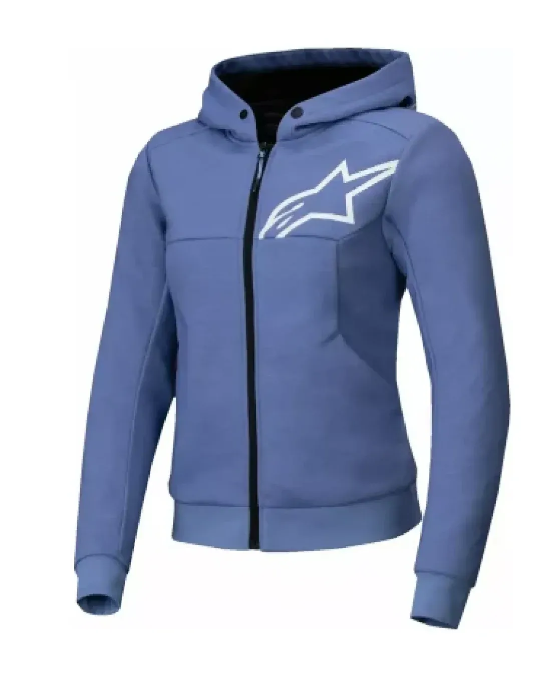 Дамски мото суичър ALPINESTARS Stella Chrome v2 BLUE VIOLET/WHT