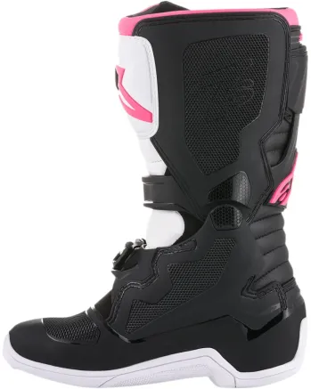 Дамски мотокрос ботуши ALPINESTARS Stella Tech 3 BLACK/WHITE/PINK