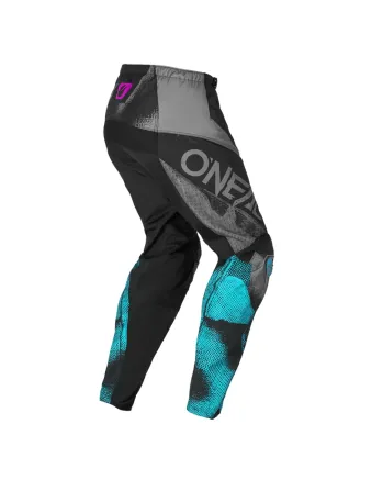 Дамски мотокрос брич O’NEAL ELEMENT ROLLER BLACK/CYAN V.26