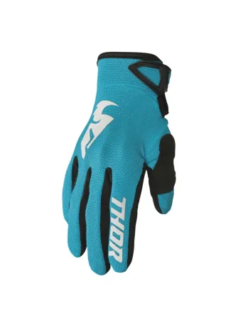 Дамски мотокрос ръкавици THOR WOMEN'S AQUA/VINTAGE WHITE