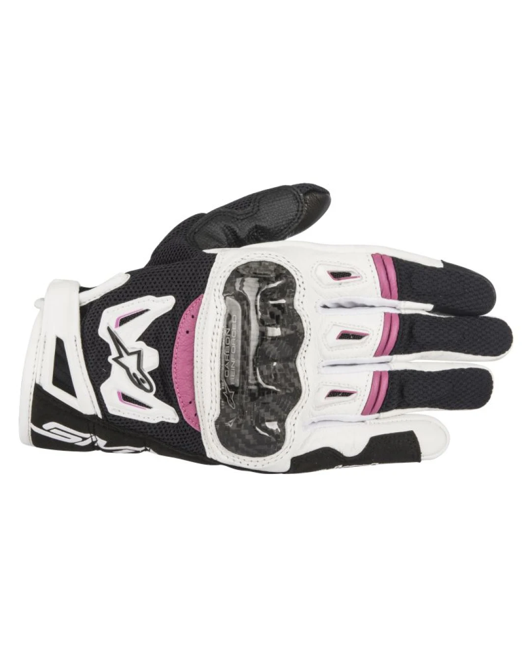 Дамски ръкавици ALPINESTARS SMX-2 AIR CARBON V2 BLACK/WHITE/FUCH