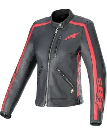 Дамско кожено яке ALPINESTARS Stella DYNO B/R