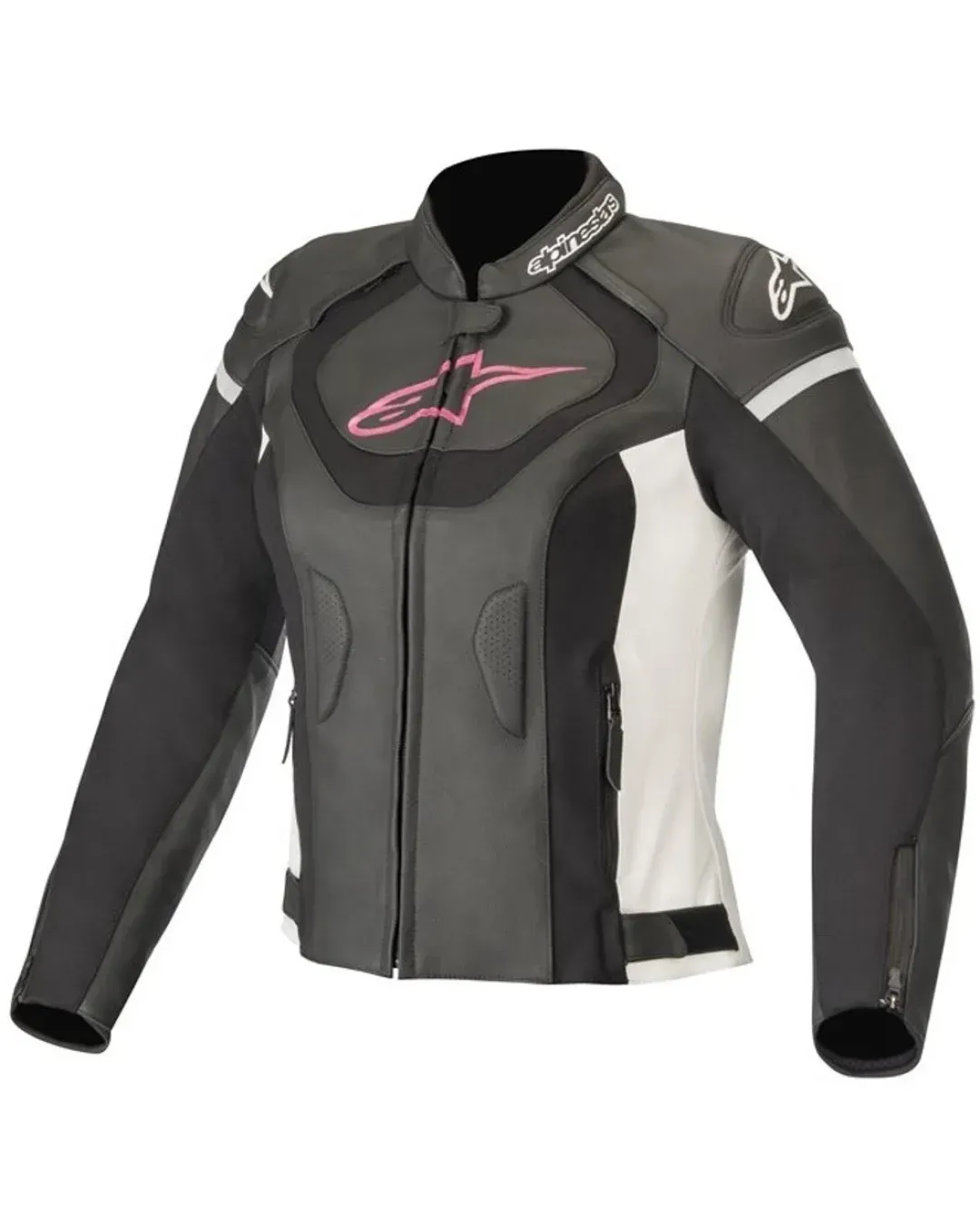 Дамско кожено яке ALPINESTARS STELLA JAWS V3 BLACK/FUCHSIA