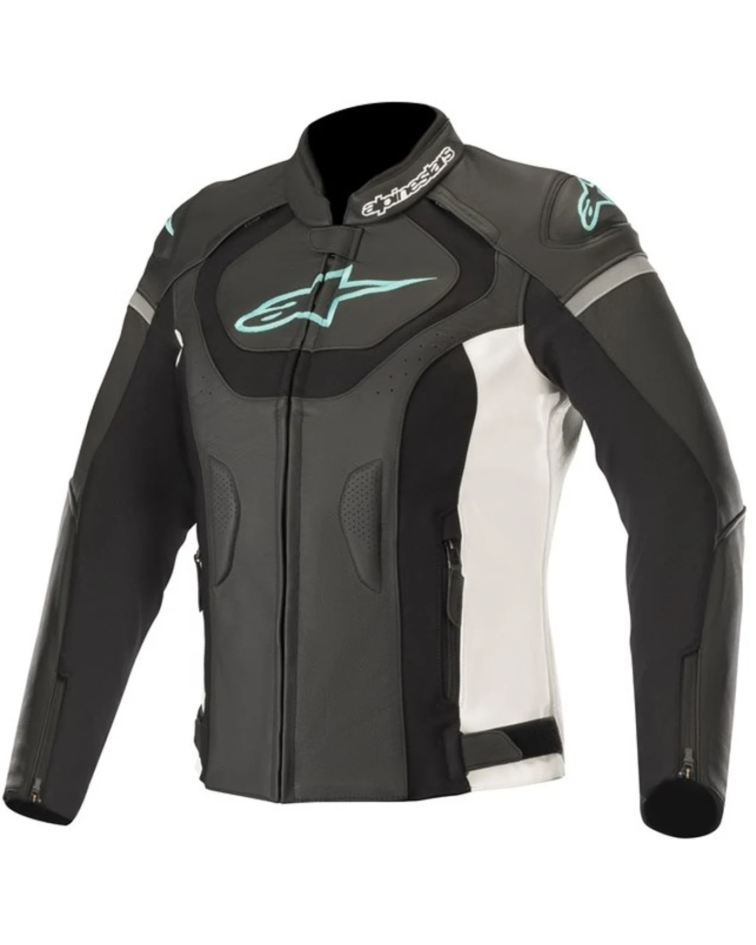 Дамско кожено яке ALPINESTARS STELLA JAWS V3 BLACK/TEAL