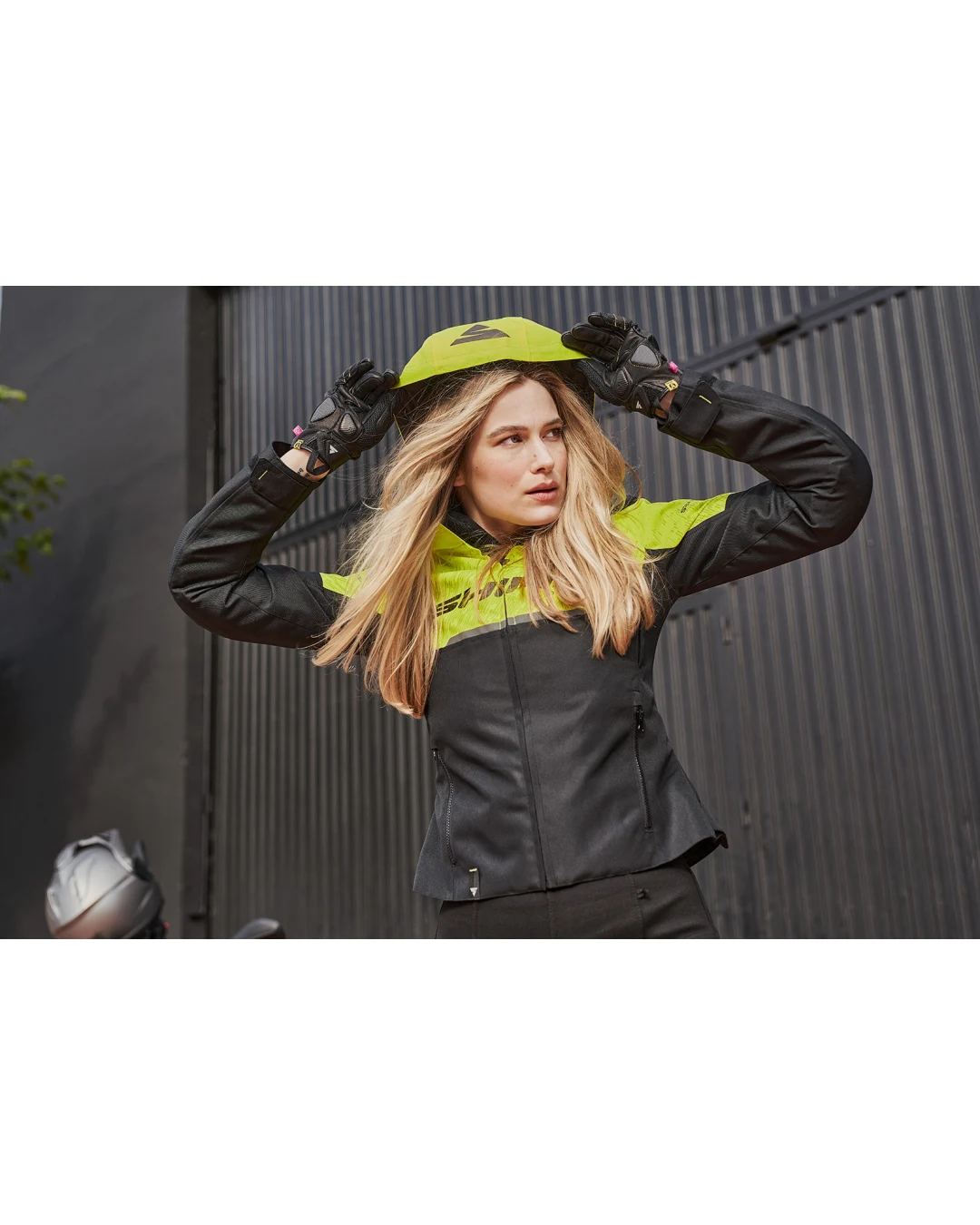 Дамско мото яке SHIMA DRIFT BLACK/YELLOW FLUO