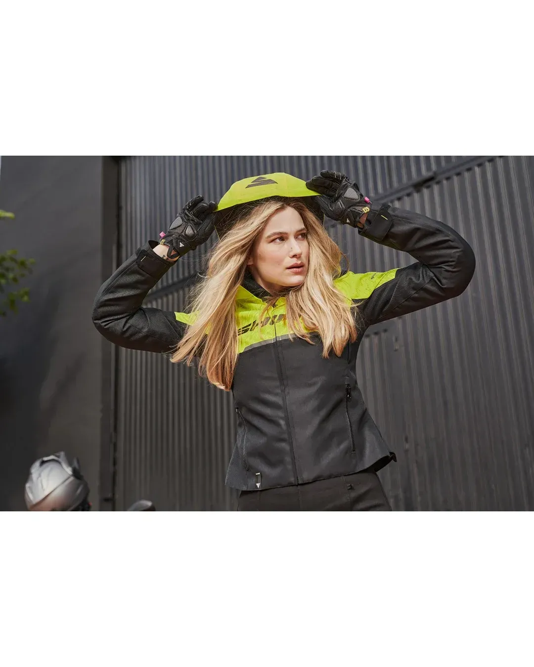 Дамско мото яке SHIMA DRIFT BLACK/YELLOW FLUO