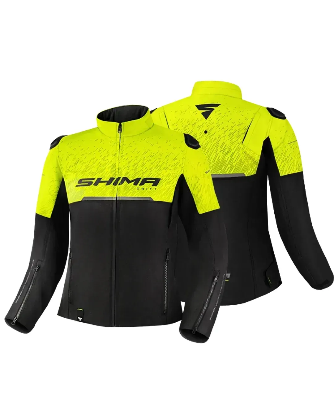 Дамско мото яке SHIMA DRIFT BLACK/YELLOW FLUO
