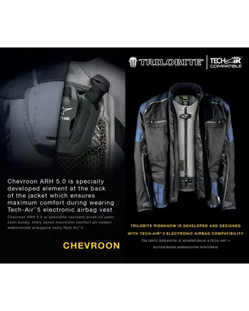 Дамско мото яке TRILOBITE 2091 Rideknow Tech-Air® BLACK/YELLOW FLUO