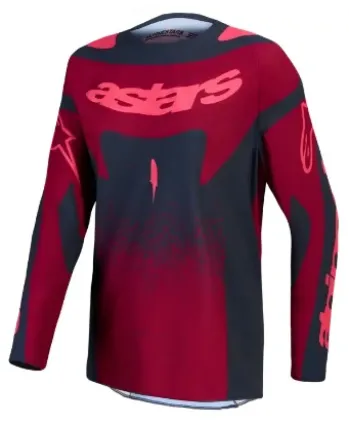 Дамско мотокрос джърси Alpinestars TECHSTAR SWAN CRIMSON/GY/RD