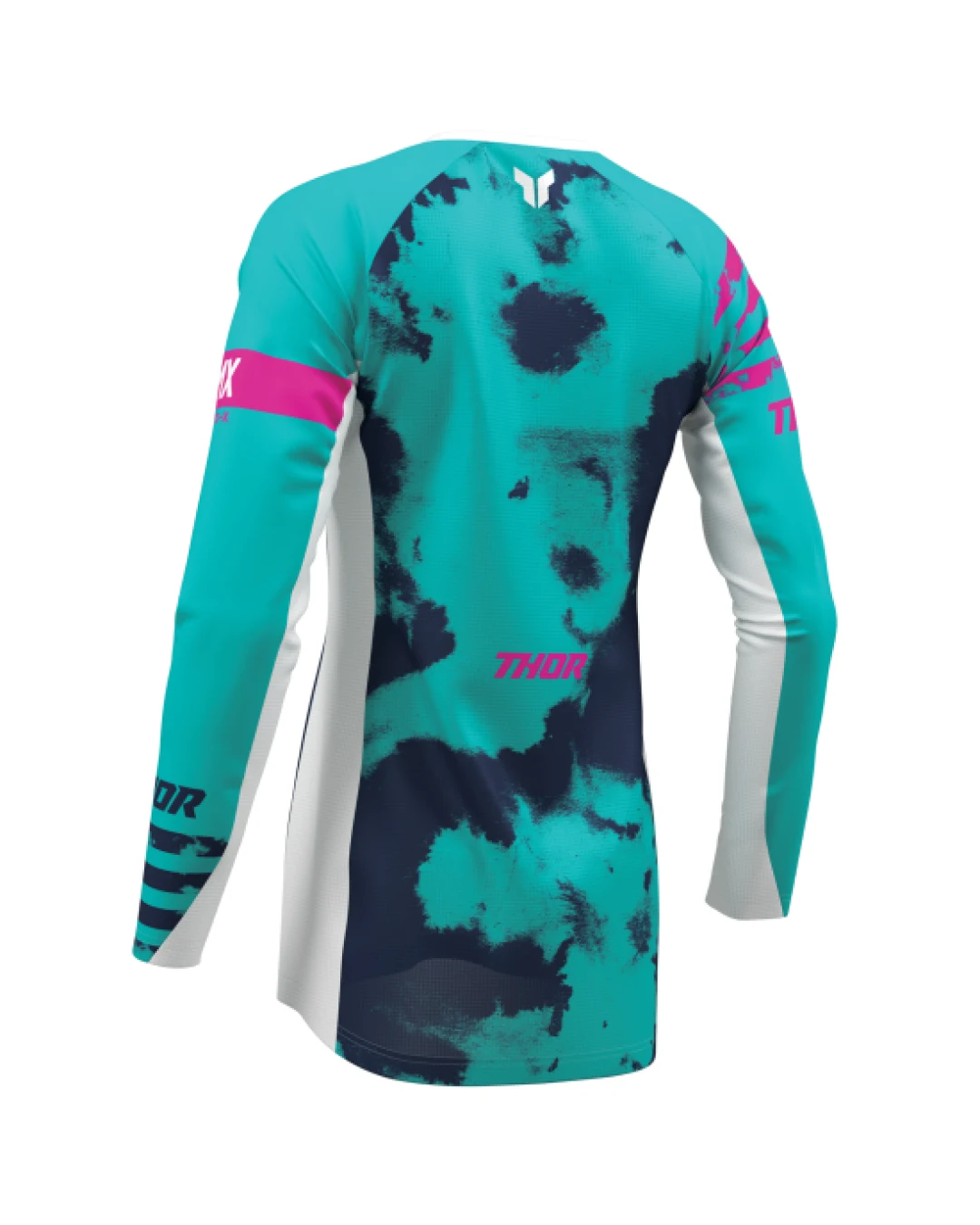Дамско мотокрос джърси THOR LAUNCHMODE BLEACH WHITE/AQUA